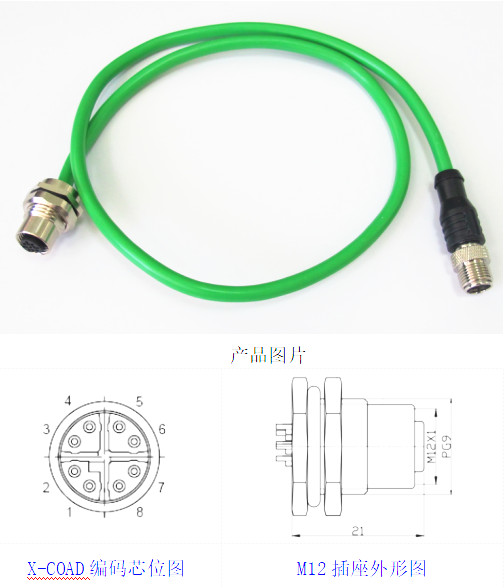 M12雙頭千兆網連接器