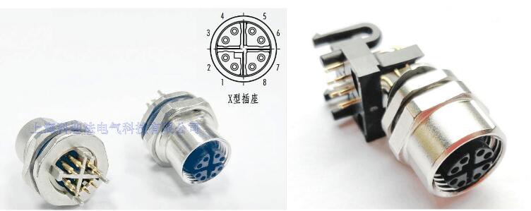 M12以太網接頭profinet航空防水插頭